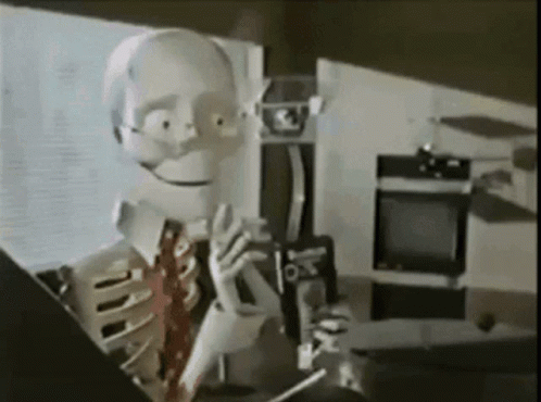 Classic 80s Skeleton Commercial Vhs Tape GIF