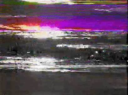 Vhs Effect Jet Ski During Sunset GIF