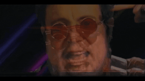 Vhs Effect Jon Daly Wearing Eyeglasses GIF