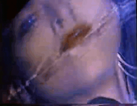 Vhs Effect Madonna Face Close View GIF