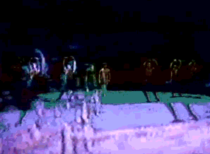 Vhs Effect Men Dancing In Synchronization GIF
