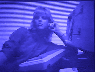 Vhs Effect Woman Sitting GIF