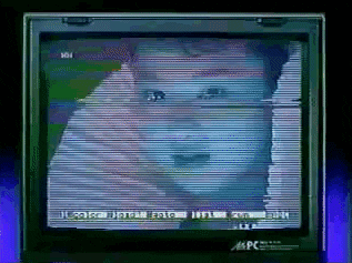 Vhs Effect Young Girl Smiling In Television GIF