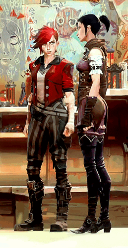 Vi Arcane And Caitlyn Looking For Information GIF