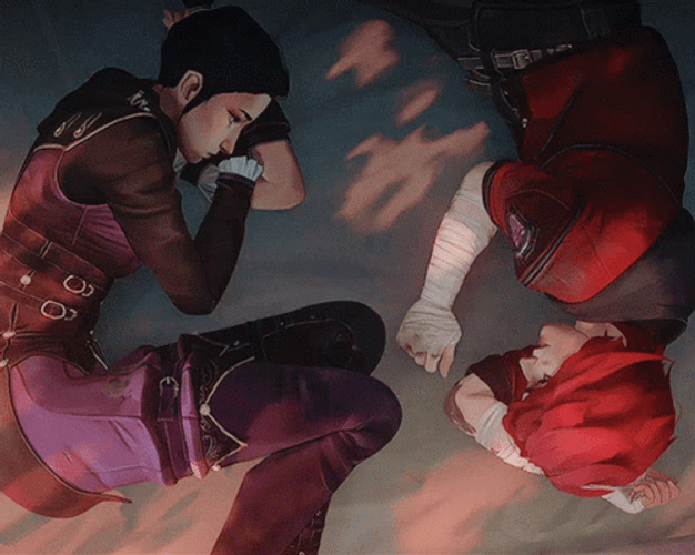 Vi Arcane Telling A Story To Caitlyn GIF