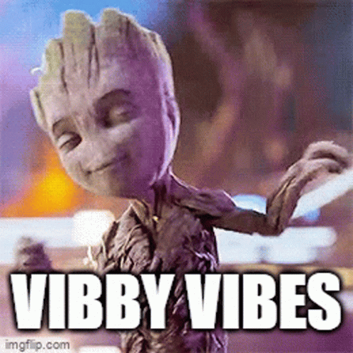 Baby Groot Vibby Vibe GIF