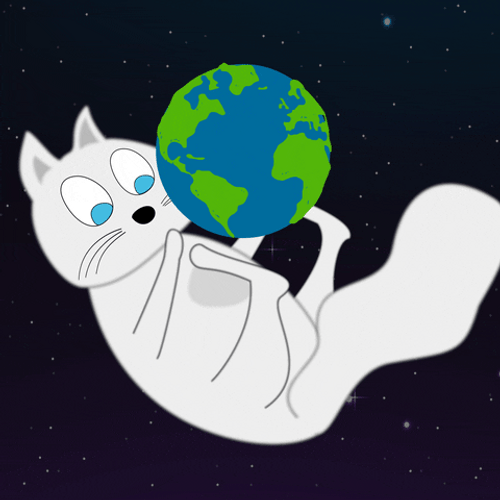 Vibing Cat In Space GIF