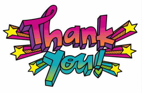 Vibrant Star Thank You Clipart GIF