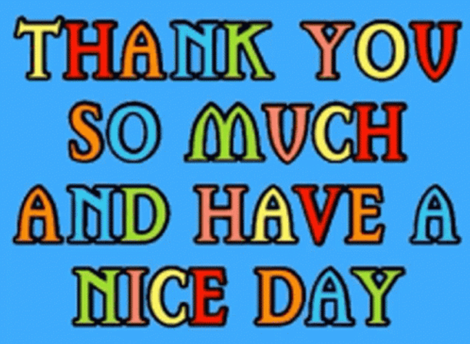Vibrant Thank You Very Much Message GIF