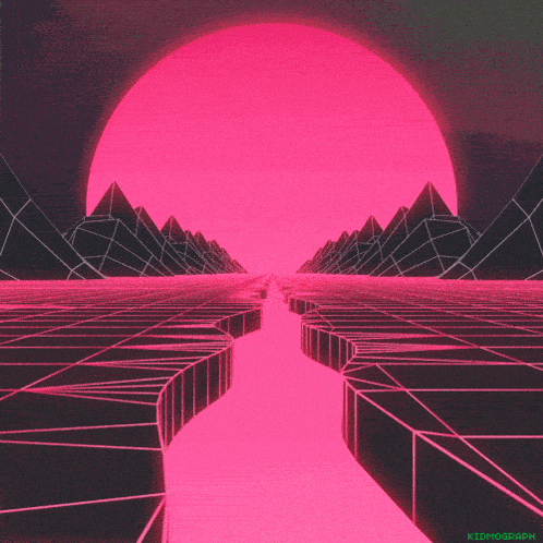 Vibrant Vibes Retrowave Gif GIF