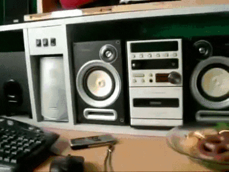 Vibrate Loud Music Boombox Speakers GIF