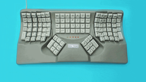 Vibrate Maltron L90 Ergonomic Keyboard GIF