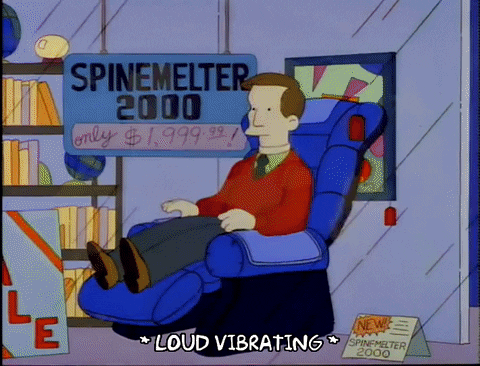 Vibrate Massage Chair Funny The Simpsons GIF