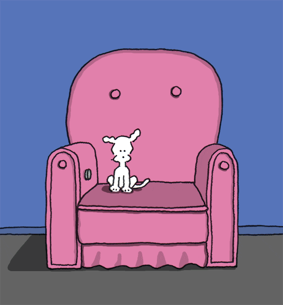 Vibrate Relaxing Chair Chippy The Dog GIF