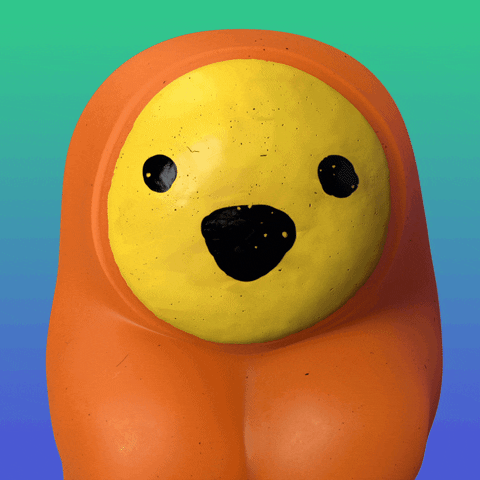 Vibrate Shake Squishy Orange Sticker GIF