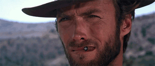Vicious Stare Down Cowboy Clint Eastwood GIF