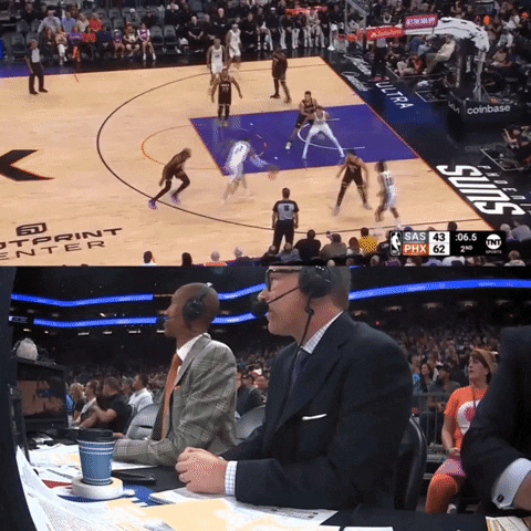 Victor Wembanyama Dunks And Commentators Reaction GIF