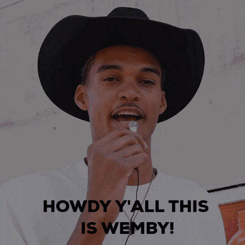 Victor Wembanyama Howdy Y'all GIF