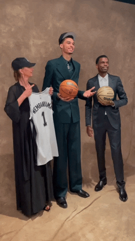 Victor Wembanyama Nba Draft Picture Taking GIF