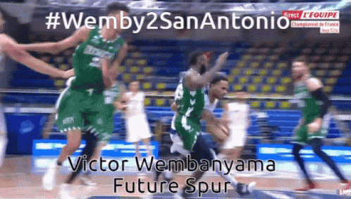 Victor Wembanyama Powerful Shot Block GIF