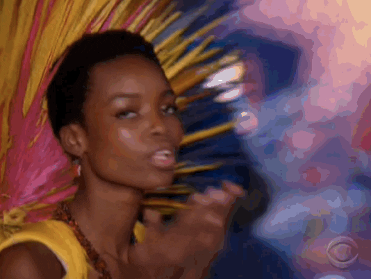 Victoria Secret Black Model GIF