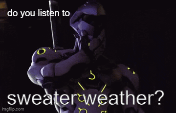Video Game Character Asking About Sweater Weather GIF