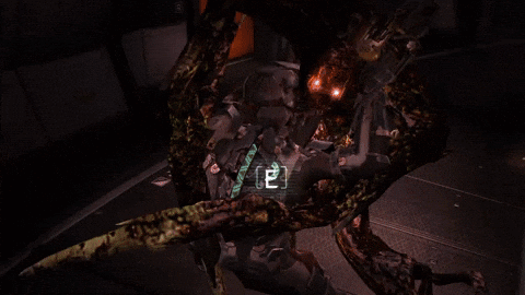 Video Game Character Attacked By Monsters With Letter E On Floor GIF