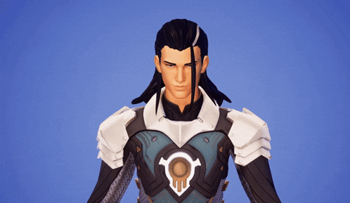 Video Game Character Blue Background