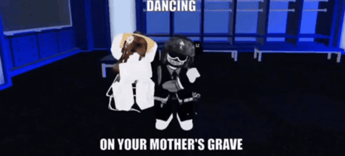 Video Game Character Dancing on Your Mother's Grave