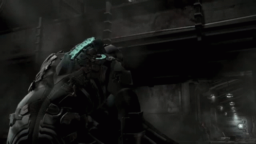 Video Game Character Fighting Monster In Dark Room GIF