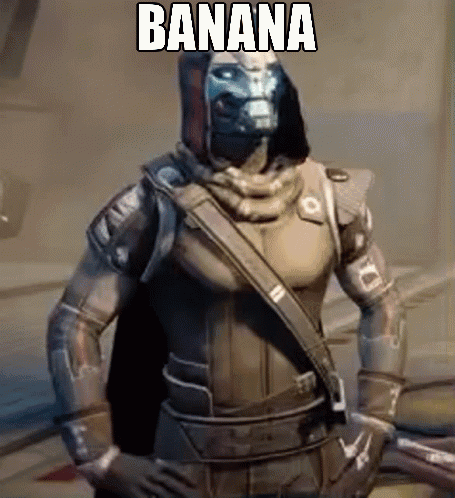 Video Game Character Hands on Hips Banana