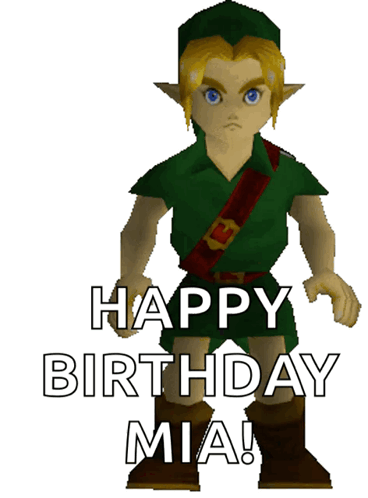 Video Game Character Happy Birthday Mia