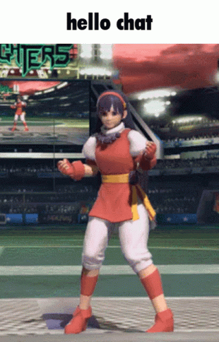 Video Game Character Hello Chat Screen GIF