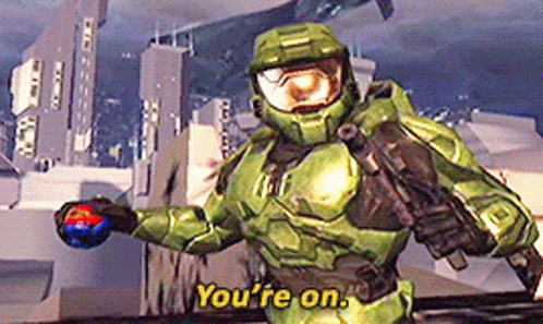 Video Game Character Holding Ball You're On