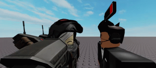 Video Game Character Holding Gun and Headphones