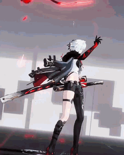Video Game Character Holding Large Sword