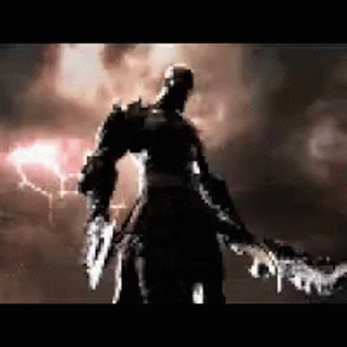 Video Game Character Holding Sword