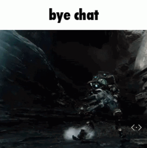 Video Game Character in Cave Saying Bye Chat