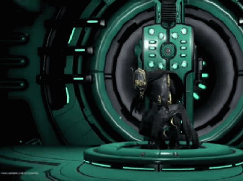 Video Game Character in Front of Green Object