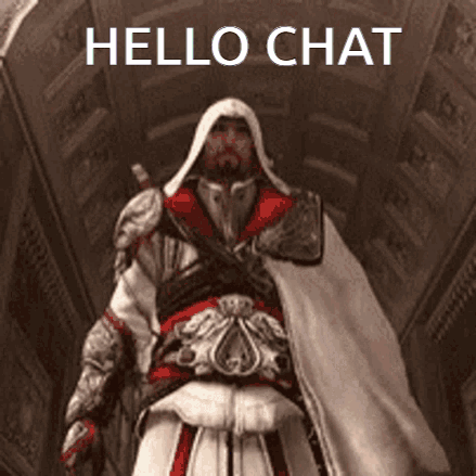 Video Game Character in Hallway Hello Chat