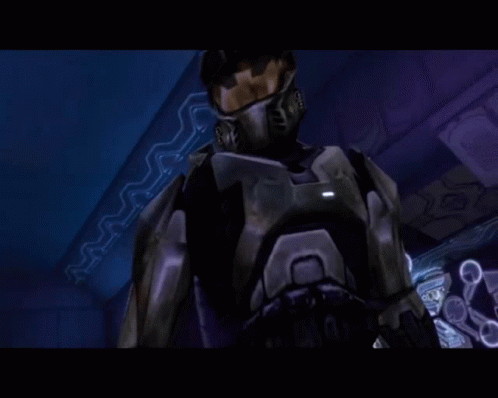 Video Game Character In Purple Room GIF