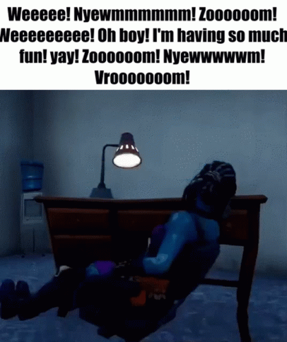 Video Game Character Laying on Desk