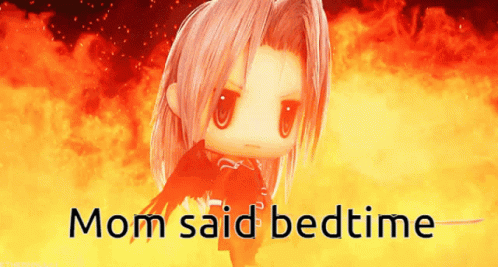 Video Game Character Mom Said Bedtime By Fire