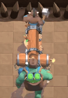 Video Game Character Riding Wooden Horse