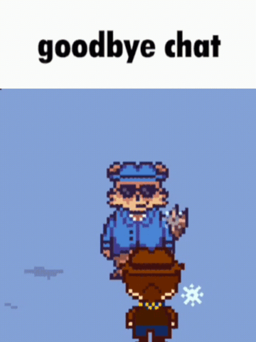 Video Game Character Saying Goodbye Chat Another Looking On