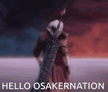 Video Game Character Saying Hello Osakaernation Holding Sword GIF