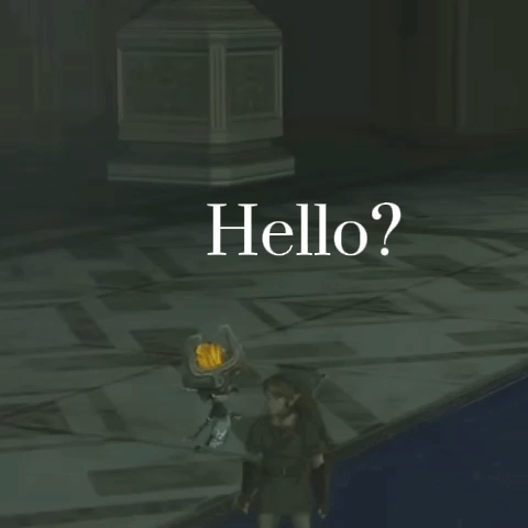 Video Game Character Saying Hello With Sword GIF