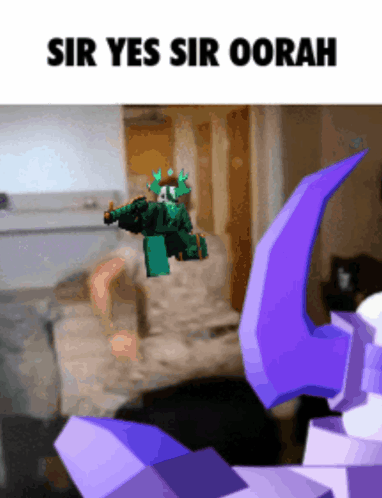 Video Game Character Saying Sir Yes Sir Oorah