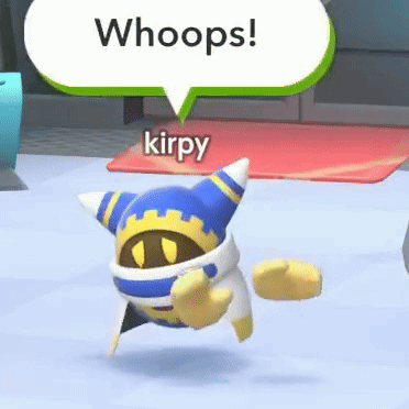 Video Game Character Saying Whoops Kirpy