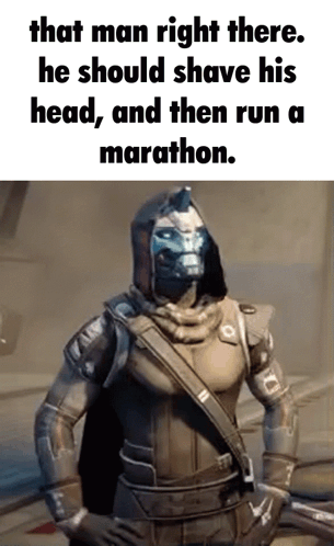 Video Game Character: Shave Head, Run Marathon